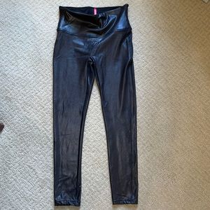 Spanx faux leather leggings, Medium